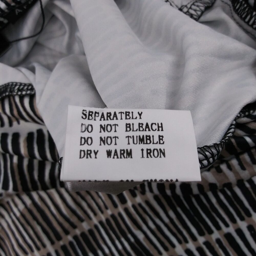 Arolina Classic & Comfy Pants Womens XXL White Black Geometric Pull On Wide Leg - Picture 8 of 8
